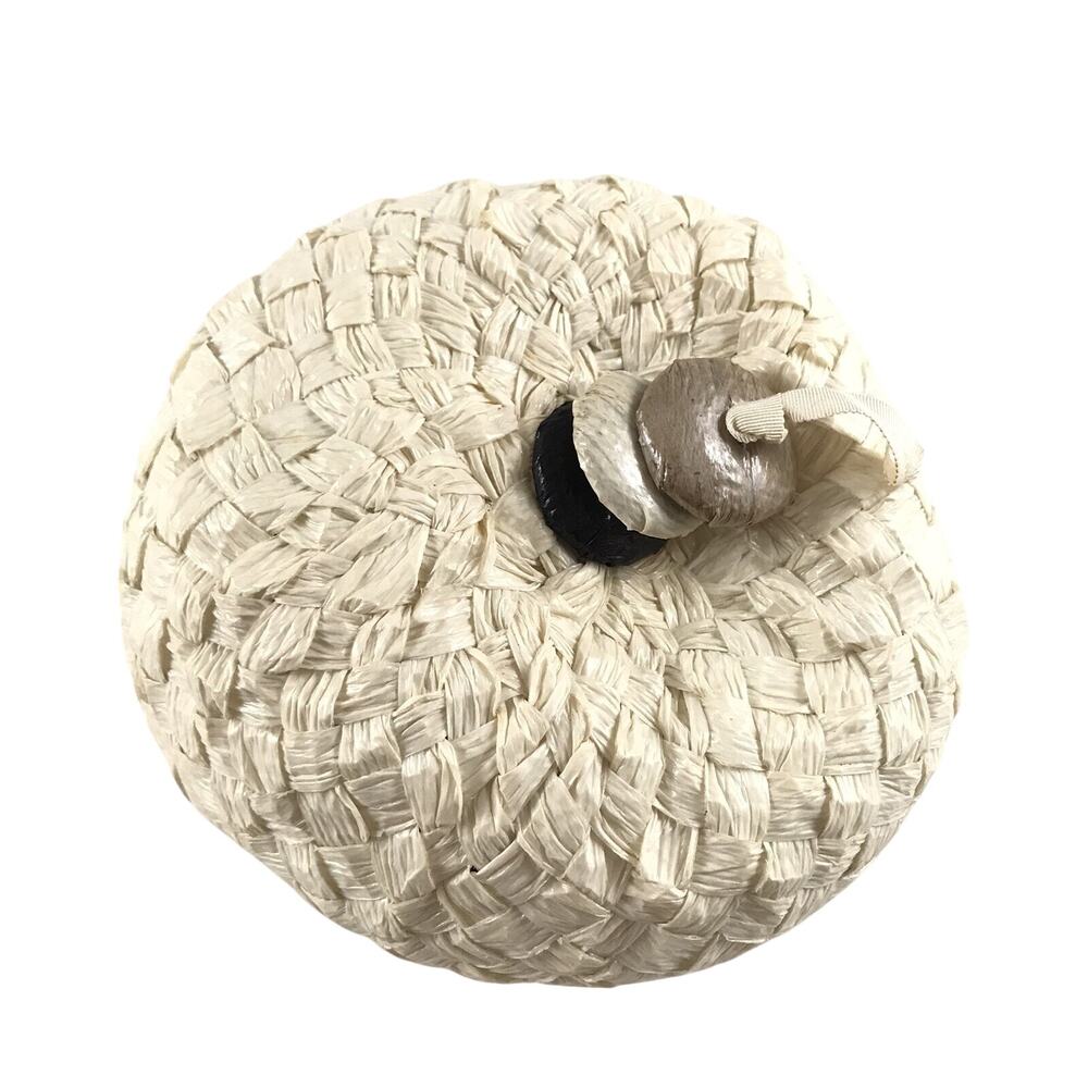 Ivory Paper Crepe Cap Basket Weave Mark III Cream Hat with Buttons Vintage - Picture 3 of 6